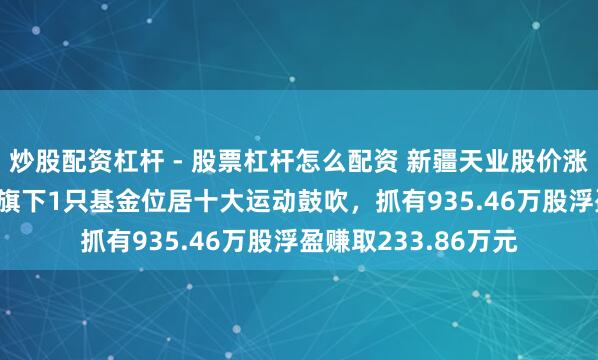 炒股配资杠杆 - 股票杠杆怎么配资 新疆天业股价涨5.03%，南边基金旗下1只基金位居十大运动鼓吹，抓有935.46万股浮盈赚取233.86万元